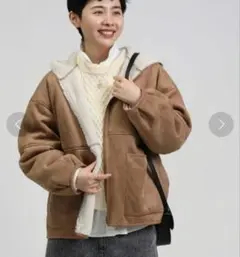 新品【HONEYSUCKLE ROSE】フェイクムートンアウター