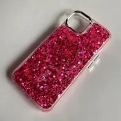 iPhone13 スマホケース ピンクラメ