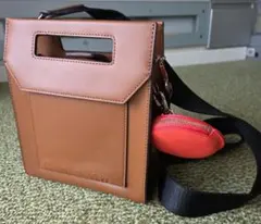 Paul Smith ショルダーバッグ スクウェア レザー ブラウン ポーチ 