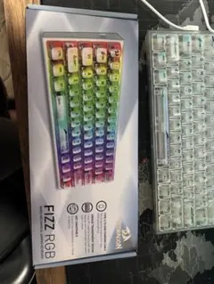 REDRAGON ゲーミングキーボード クリスタル 英語コンパクト クリア透明