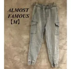 ジョガーデニム✨ALMOST FAMOUS【M】カーゴパンツ　ライトブルー