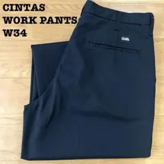 CINTASワークパンツ ネイビー W34 紺 シンタス チノパン アメリカ古着