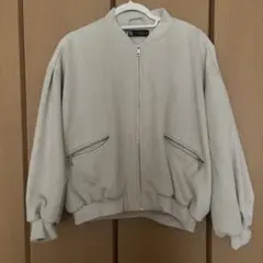 ZARA ベージュ ジップアップジャケット