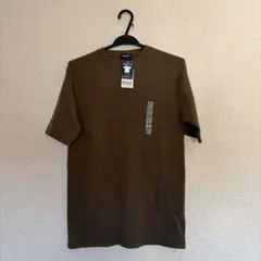 UNIQLO ワッフル Tシャツ カーキブラウン M タグ付き 新品