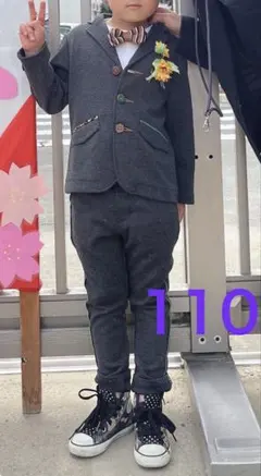 110サイズ フォーマルスーツ グレー