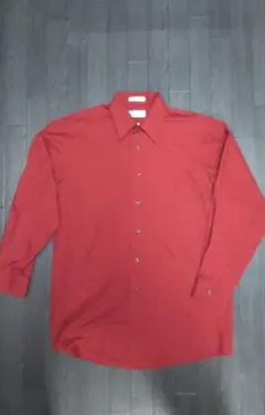 van heusen ボルドー、ワインレッド、バーガンディ色 ドレスシャツM