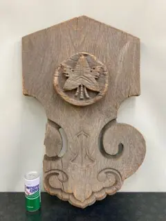 江戸 神社仏閣 木彫 破風 掛魚 懸魚 鰭 左右一対 /古民藝/古美術/古道具/ 江戸 神社仏閣 木彫 破風 掛魚 懸魚 鰭 左右一対 /古民藝/古美術/