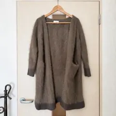 CLANE ふわふわロングカーディガン カーキ