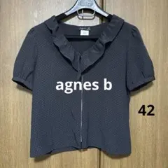 ☆ポルトガル製 agnes b. 切り替え プルオーバー シャツ ブラウス 