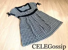 CELE Gossip　千鳥格子　チュニック　ロングトップス　ミニワンピース