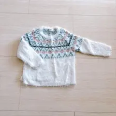 H&M ベビー セーター 90 ホワイト　あったかニット