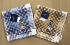 【新品】ラルフローレン　タオルハンカチ2枚組　ポロベア