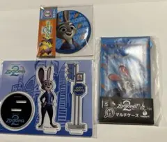 ズートピア happy くじ H賞 マルチケース I賞　缶ミラー　ジュディ