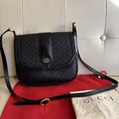 極　美品　付属品あり　GUCCI オールド　グッチ　ショルダー　バッグ　ブラックのサムネイル