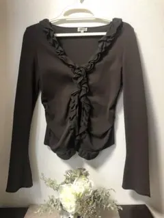 フリルカーディガン