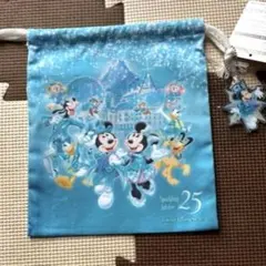 説明文必読】東京ディズニーシー25周年 きんちゃく 巾着 ミッキー