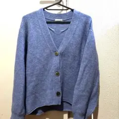 Vネック ニットカーディガン