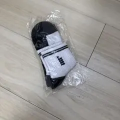 ストライプデザイン ソックス ホワイト/ブラック