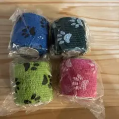 접착 붕대, 발, 탄력 있는 접착식 밴티지, 4가지 색상 세트