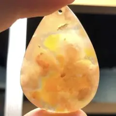 桜瑪瑙　サクラアゲート　めのう ペンダントトップ　チェリーブロッサムアゲート