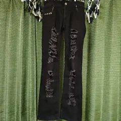 lisalilvinci着用 ZENEZ レザーパンツ フレア yeekyo - メルカリ