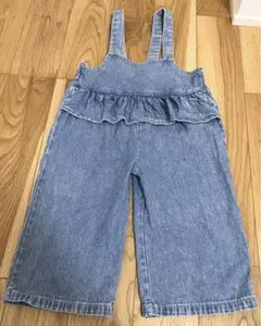 ミラーベイ　バースデイ　デニム　フリル付きオーバーオール　ロンパース　韓国子供服