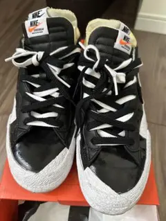 sacai × Nike Blazer Low Black Patent