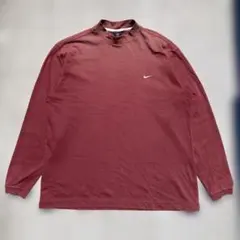 NIKE ハイネック　長袖カットソー　ロゴ刺繍　DRI-FIT 古着