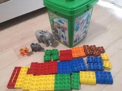レゴ　デュプロ　緑バケツ