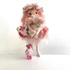 カントリードール ハンドメイドドール 身長約24cmおくるみベビーと私セット