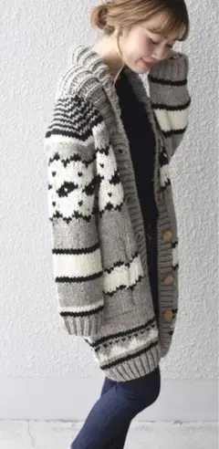 SHIPS ロングカーディガン　人気　秋冬