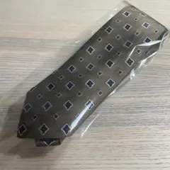 ブラウン 幾何学模様 ネクタイ