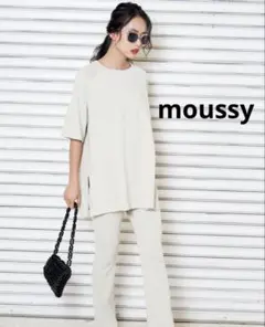 moussy オーバーサイズ 半袖 Tシャツ アイボリー FREEのサムネイル