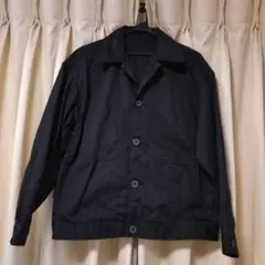 ブラック ボタン付きメンズジャケット