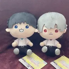 【新品未使用タグ付】 EVA POCKET おすわりぬいぐるみ シンジ、カヲル