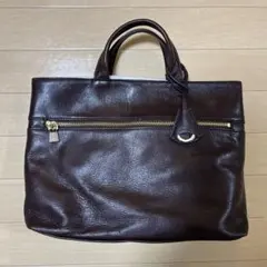 ダークブラウン レザー トートバッグ