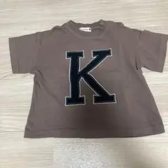 banshes Kロゴ 半袖Tシャツ ブラウン 90サイズのサムネイル