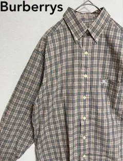 Burberrys ノバチェック シャツ 長袖 ホースロゴ 刺繍 バーバリーズ