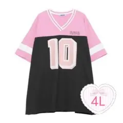 [4L]PUNYUS ナンバリングユニフォームT 半袖 Tシャツ 4L ピンク