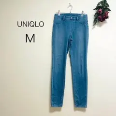 2591【UNIQLO】ウルトラストレッチデニムレギンスパンツ(M)ライトブルー