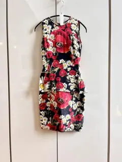 タダシショージ　ノースリーブワンピース タダシショージ青の刺繍入りノースリーブワンピース - メルカリ