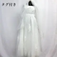 MY1503新品タグ付き■ウエディングドレス■カジュアルドレス ベール付き
