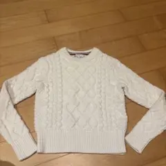 TOMMY HILFIGER ケーブルニットセーター XS ホワイト