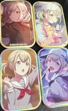 プロセカ スクエア缶バッジ 小豆沢こはね 4個セット