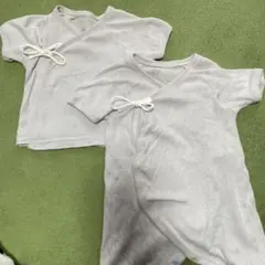 petit main 短肌着 コンビ肌着 2セット 50サイズ60サイズ