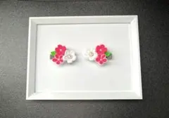 つまみ細工 七五三 ヘアクリップ髪飾り 2個セット⑰