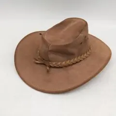 HENSCHELレザーカウボーイハット テンガロンウエスタンブラウンL ss58