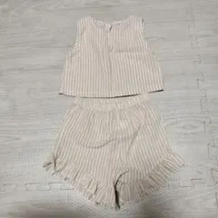 韓国子供服　ベビー　女の子　夏服　ボーダー　セットアップ　90 100