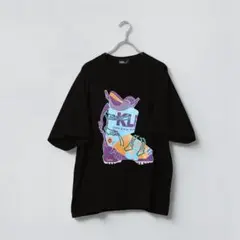 24SS kolor 度詰コットン天竺 プリント 半袖Tシャツ 2 ブラックのサムネイル