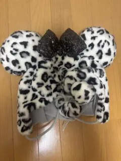 ディズニー ヒョウ柄ファンキャップ ブラック